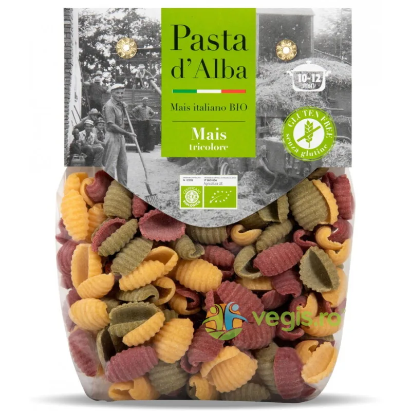 Paste Tricolore Gnocchetti din Porumb, Spanac si Sfecla Rosie Ecologice/Bio 250g PASTA D'ALBA — preț și oferte