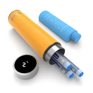Termos portabil pentru insulina, capacitate 2-3 stilouri, Disoncare Odyssey Smart, Alpine Yellow