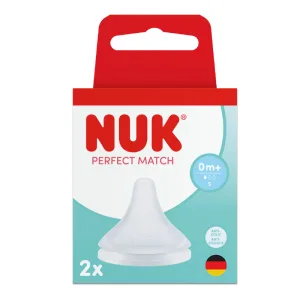 Tetina din silicon Perfect Match, flux S, 0 luni+, 2 bucati, Nuk