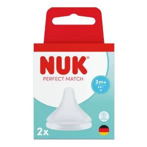 Tetina din silicon Perfect Match, flux M, 3 luni+, 2 bucati, Nuk