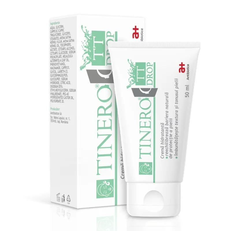 Crema hidratanta Tinero TT Drop, 50ml, Antibiotice SA — preț și oferte