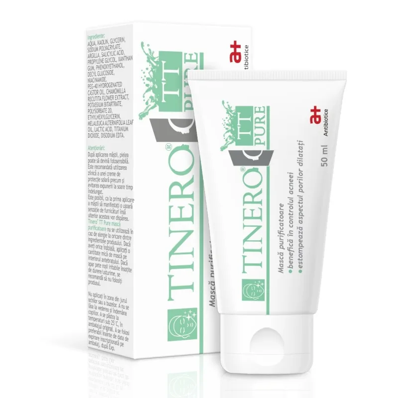 Masca purificatoare Tinero TT Pure, 50ml, Antibiotice SA — preț și oferte