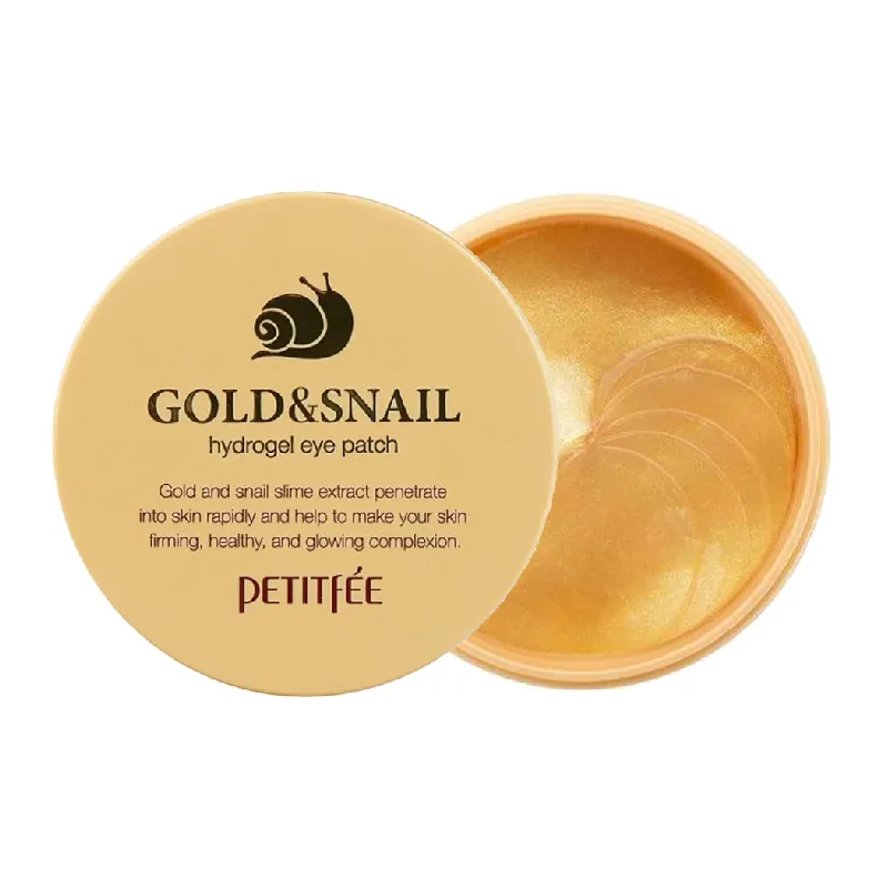 Plasturi pentru ochi cu aur si extract din melc, 60 bucati, Petitfee — preț și oferte