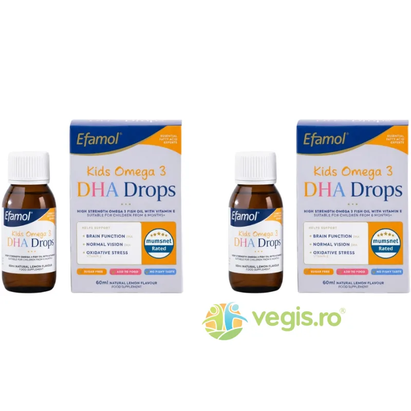 Pachet Kids Omega 3 DHA Drops 60ml + 60ml Efamol — preț și oferte