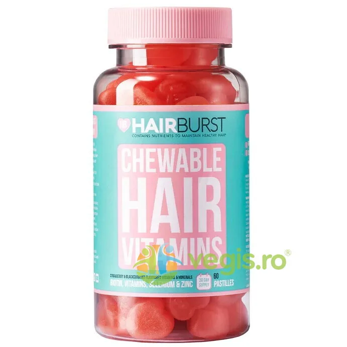 Vitamine Masticabile pentru Par Sanatos 60 jeleuri HAIRBURST — preț și oferte