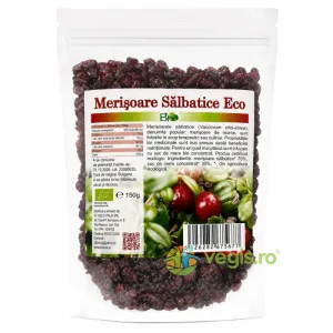 Merisoare Salbatice Indulcite cu Suc de Mere Ecologice/Bio 150g
