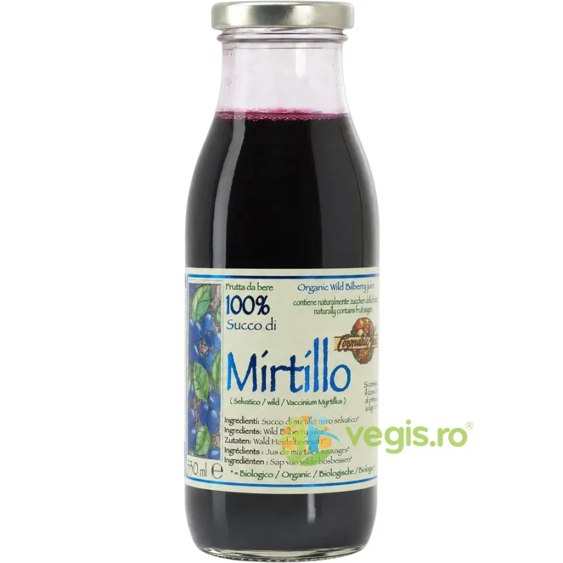 Suc de Afine Salbatice 100% Natural Ecologic/Bio 330ml Deco Italia — preț și oferte