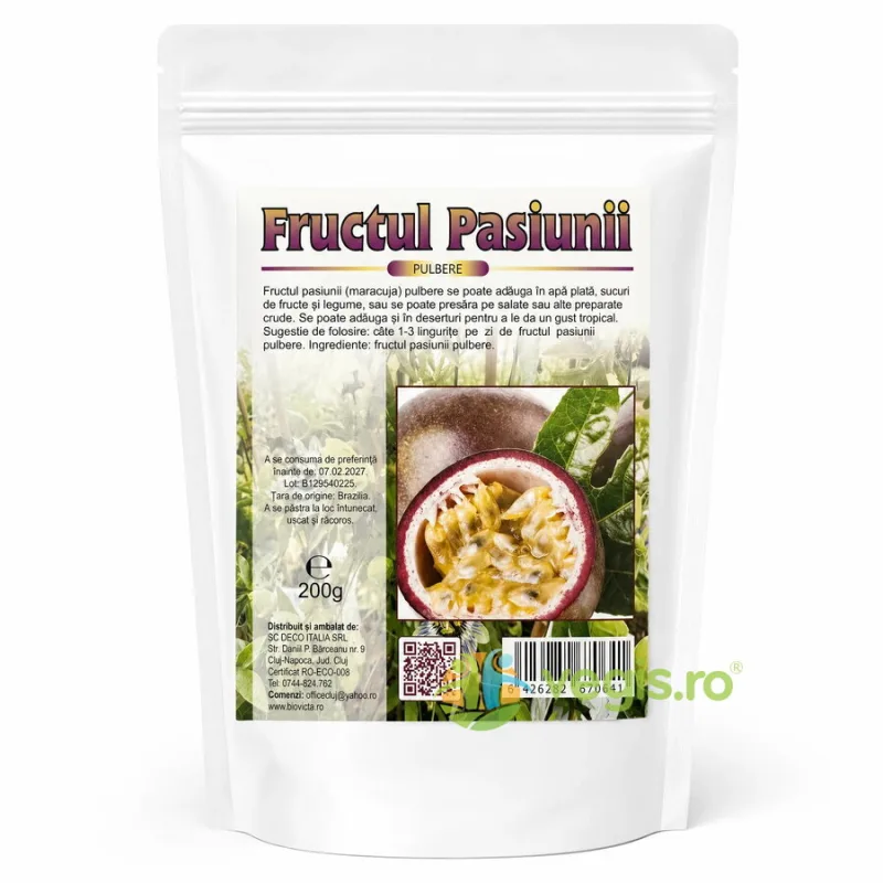 Fructul Pasiunii (Maracuja) Pudra 200g Deco Italia — preț și oferte