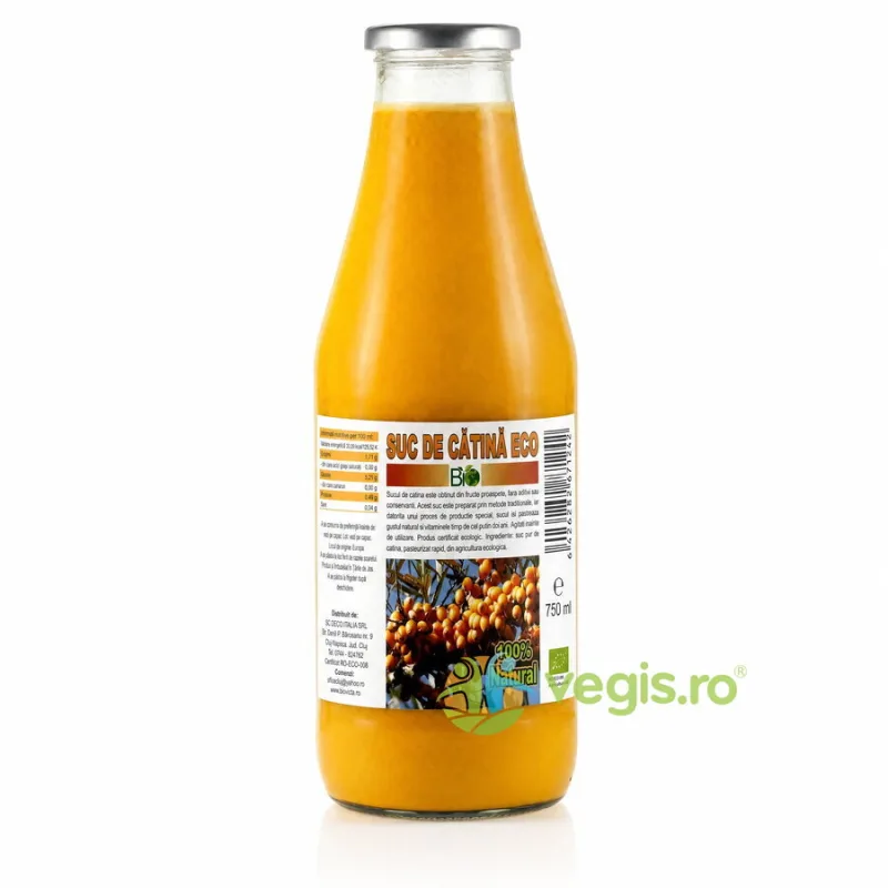 Suc de Catina 100% Natural Ecologic/Bio 750ml Deco Italia — preț și oferte