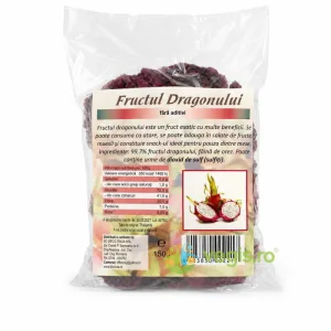 Fructul Dragonului Uscat Felii fara Aditivi 150g