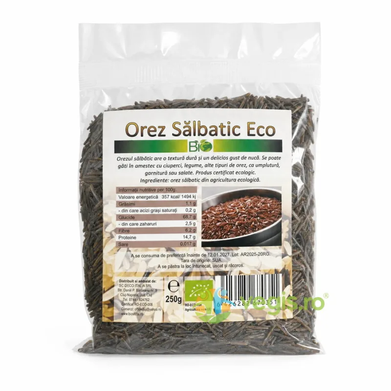 Orez Salbatic Ecologic/Bio 250g Deco Italia — preț și oferte