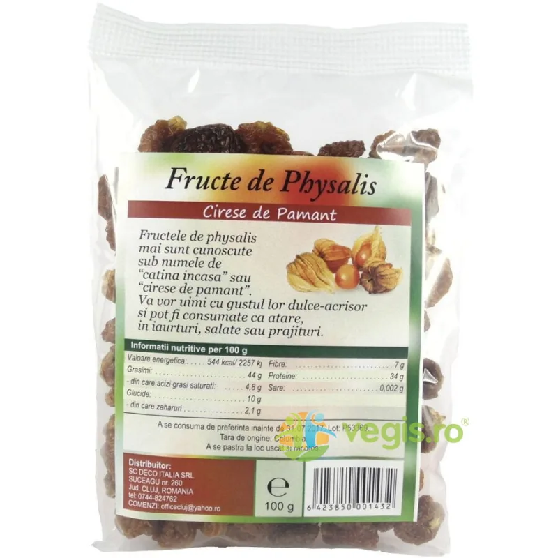 Fructe Physalis Uscate fara Zahar Adaugat 100g Deco Italia — preț și oferte