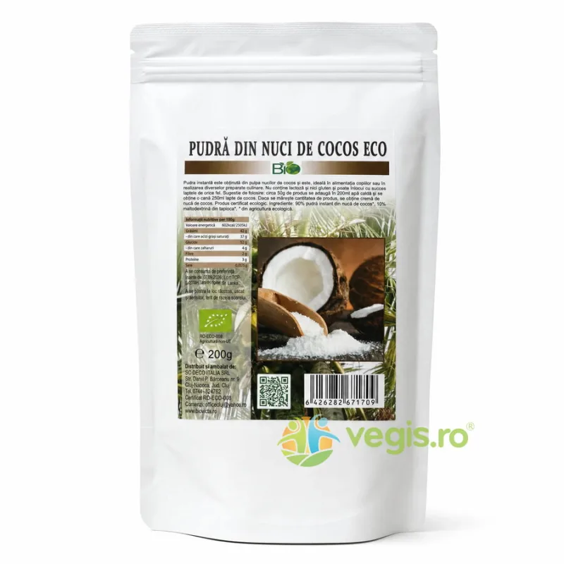 Lapte Praf de Cocos Cremos Ecologic/Bio 200g Deco Italia — preț și oferte