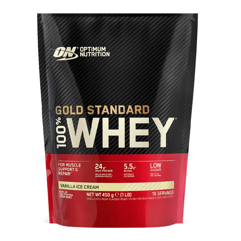 Proteine din zer, pudra proteica, ON 100% Whey Gold Standard, vanilie, 450g, Optimum Nutrition — preț și oferte