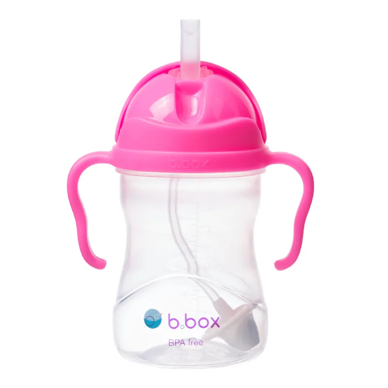 Cana cu pai, 6 luni+, Roz Rodie, 240 ml, B.Box — preț și oferte