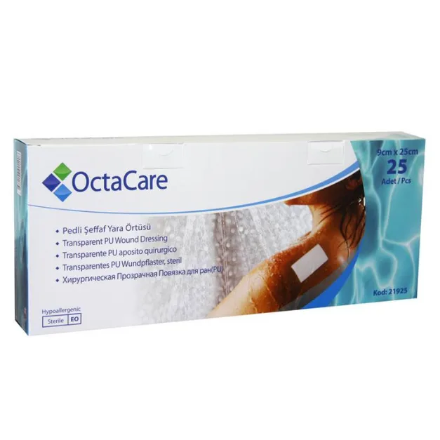 Plasturi sterili film, rezistenti la apa, 9*10 cm, 25 bucati, OctaCare OctaMed — preț și oferte