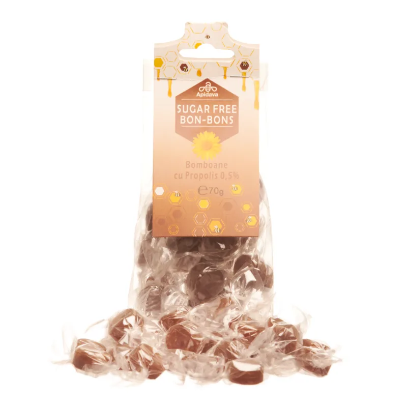 Bomboane fara zahar propolis, lemn dulce, 70g, Apidava — preț și oferte
