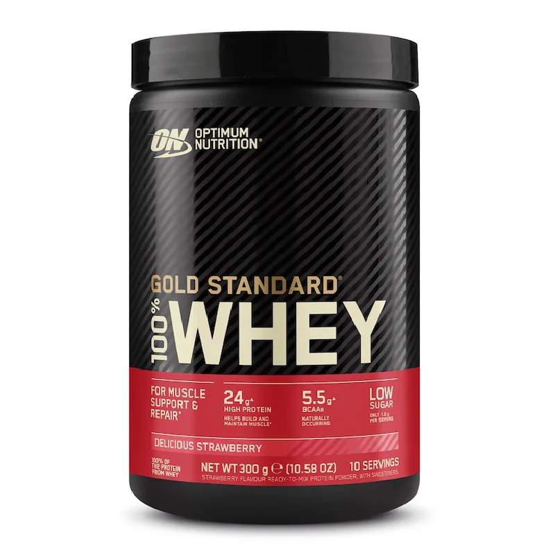 Proteine din zer, pudra proteica, ON 100% Whey Gold Standard, aroma capsuni, 300g, Optimum Nutrition — preț și oferte