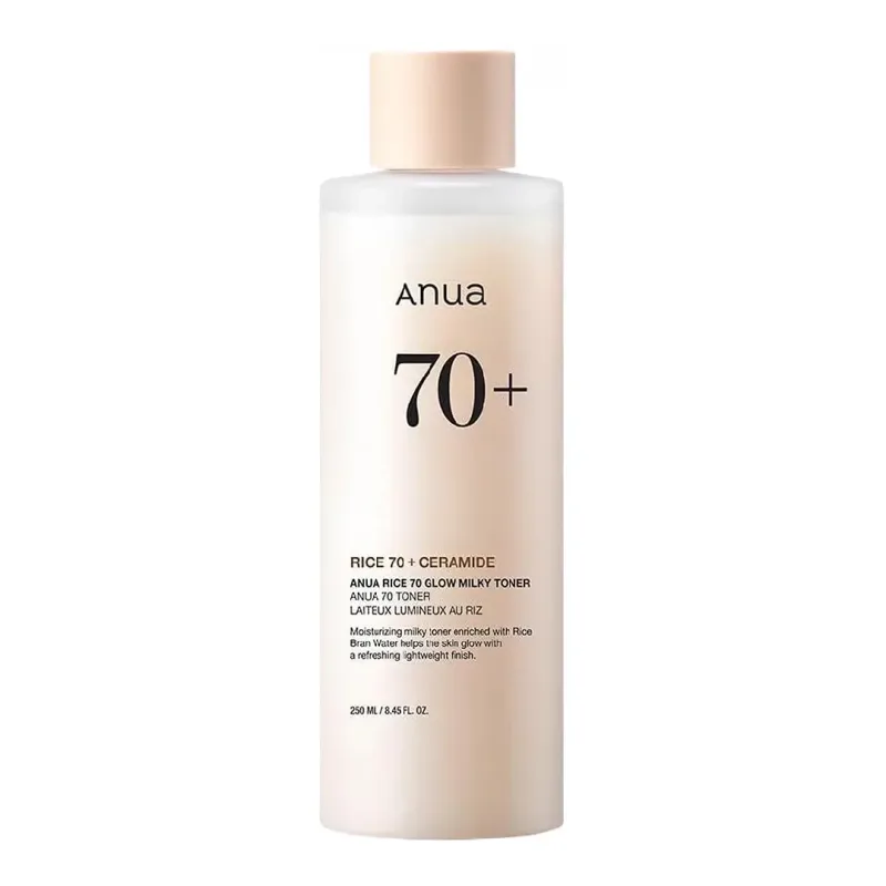 Toner hidratant Rice 70 Glow Milky, 250 ml, Anua — preț și oferte
