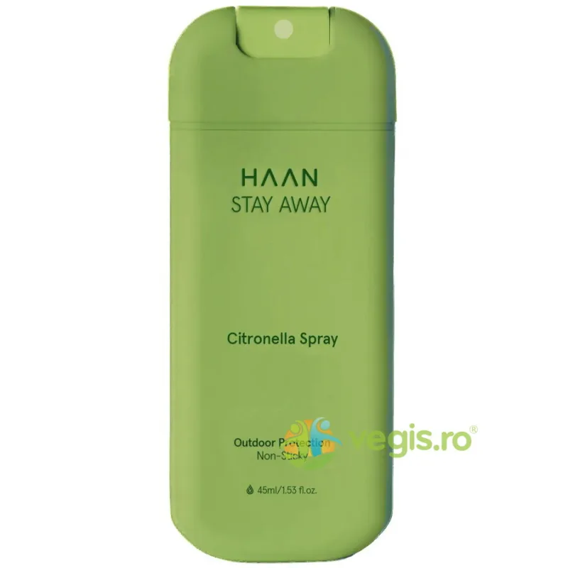 Spray pentru Protectie Impotriva Intepaturii de Insecte cu Parfum de Citronella Stay Away 45ml HAAN — preț și oferte
