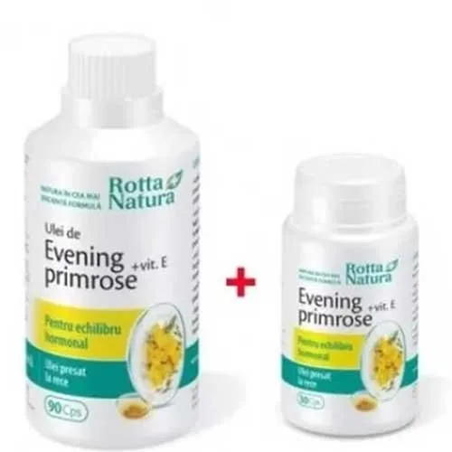 Evening Primrose + Vitamina E 90+30cps GRATIS Rotta — preț și oferte