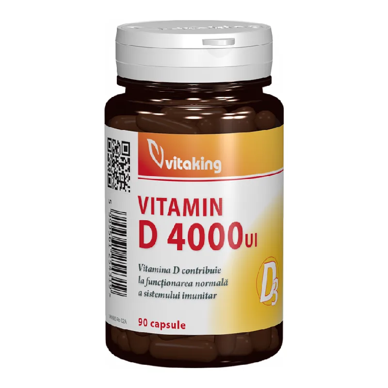 Vitamina D3, 4000UI, 90 capsule, Vitaking — preț și oferte