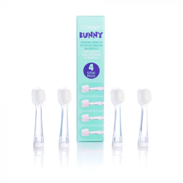 Set 4 rezerve periuta de dinti Vitammy Bunny, fibre nano, Alb — preț și oferte