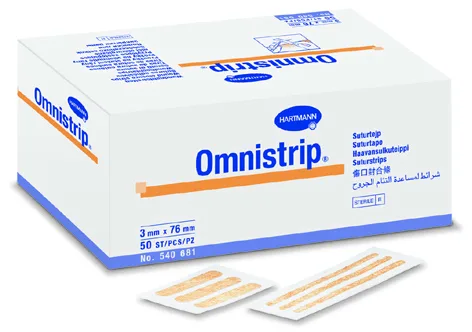 Plasturi sub forma de stripuri sterile, 6x76 mm, 50x3 bucati, Omnistrip HARTMANN — preț și oferte