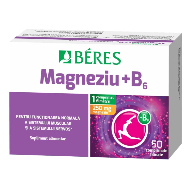 Magneziu + B6, 50 comprimate, Beres — preț și oferte