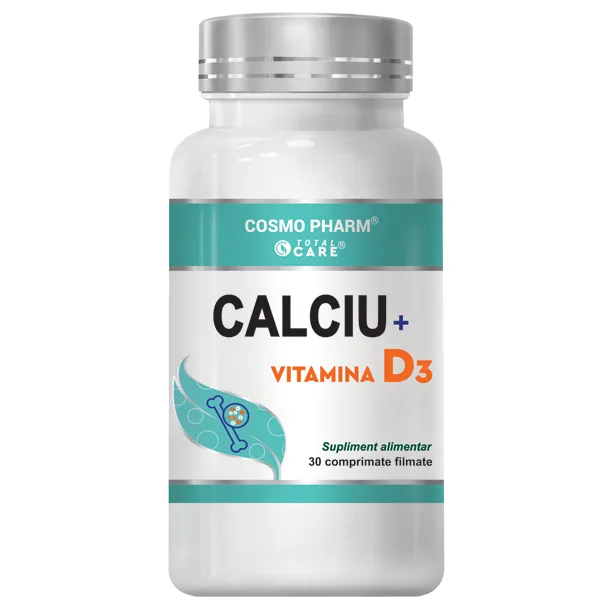 Calciu cu Vitamina D3, 30 tablete, Cosmopharm — preț și oferte
