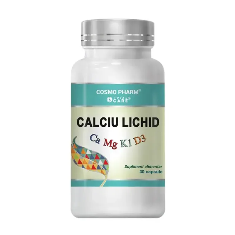 Calciu lichid Ca-Mg-K1-D3, 30 capsule, Cosmopharm — preț și oferte