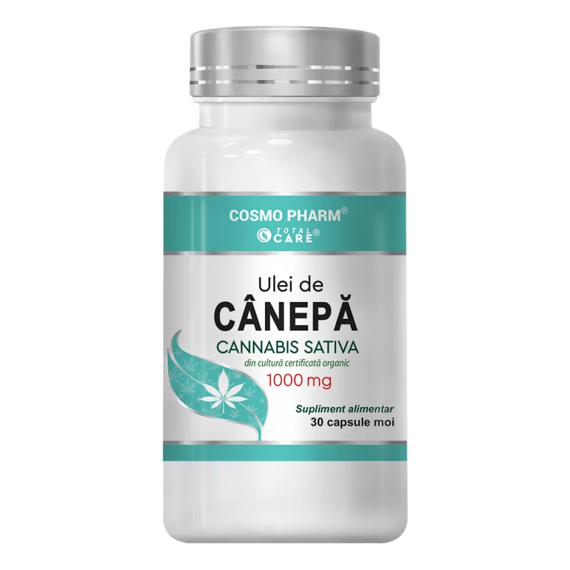 Ulei de canepa 1000mg, 30 capsule, Cosmopharm — preț și oferte