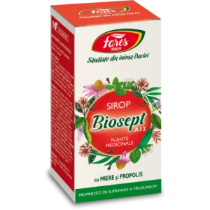 Sirop Biosept sirop A13 plante medicinale cu miere si propolis, 100ml, Fares
