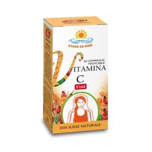 Vitamina C din surse naturale F164, 60 comprimate masticabile, Fares