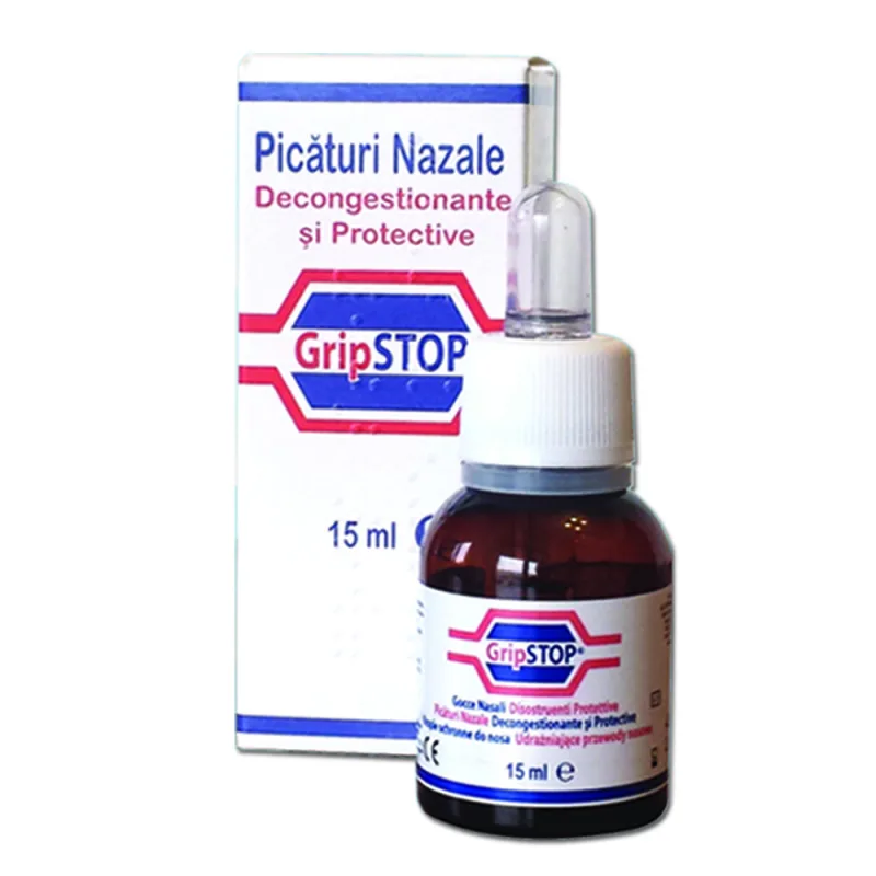 GripStop picaturi nazale, 15ml, Plantamed — preț și oferte