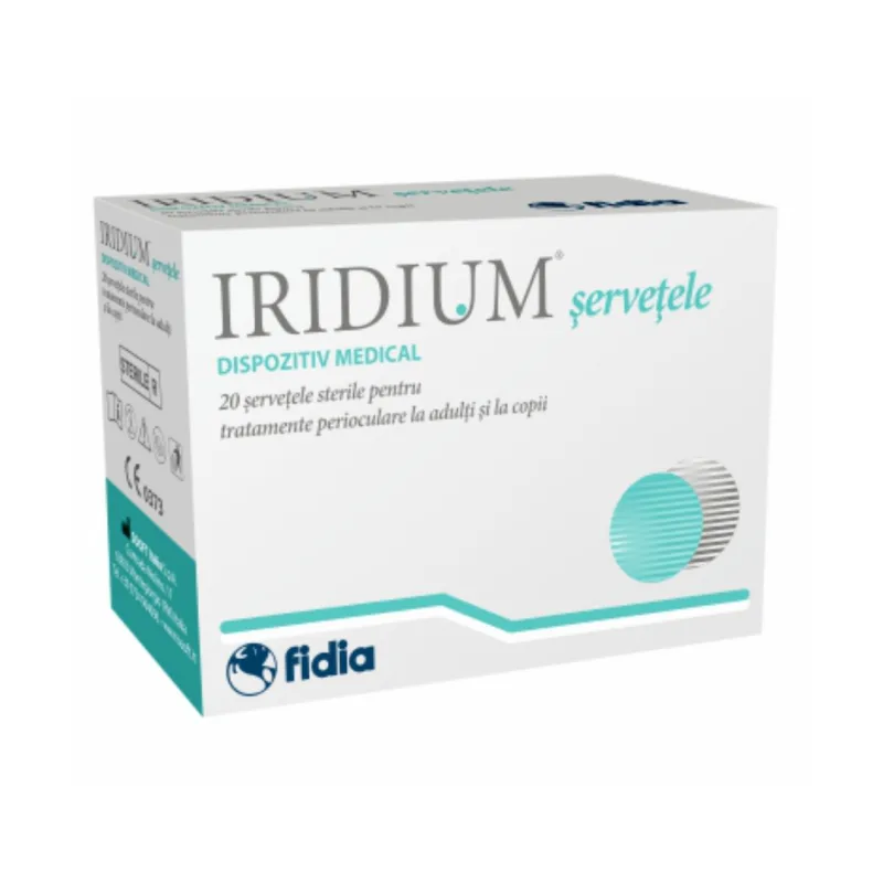 Iridium servetele oculare sterile, 20 bucati, Fidia — preț și oferte