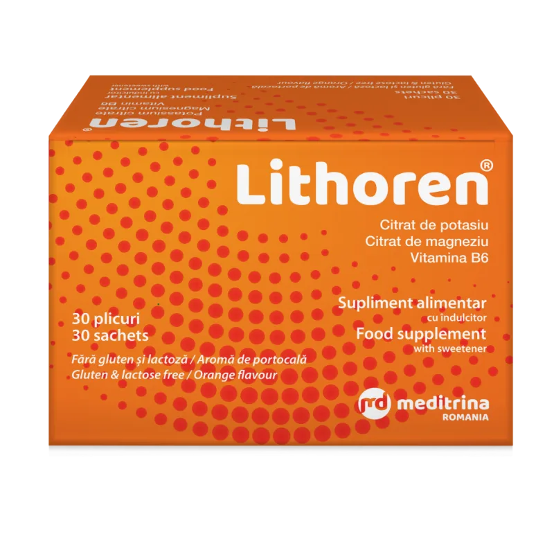 Lithoren aroma de portocale, 30 plicuri, Meditrina Pharmaceuticals — preț și oferte