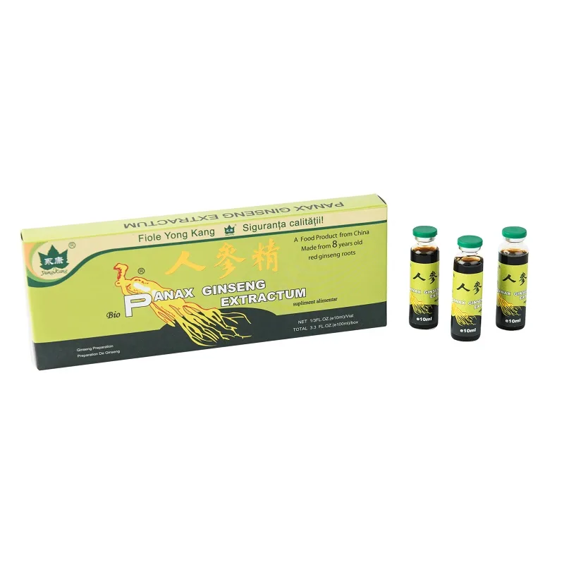Panax Ginseng extractum, 10 fiole, Yongkang International — preț și oferte