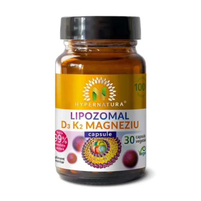 Lipozomal Vitamina D3 + K2 Magneziu, 30 capsule, Hypernatura — preț și oferte