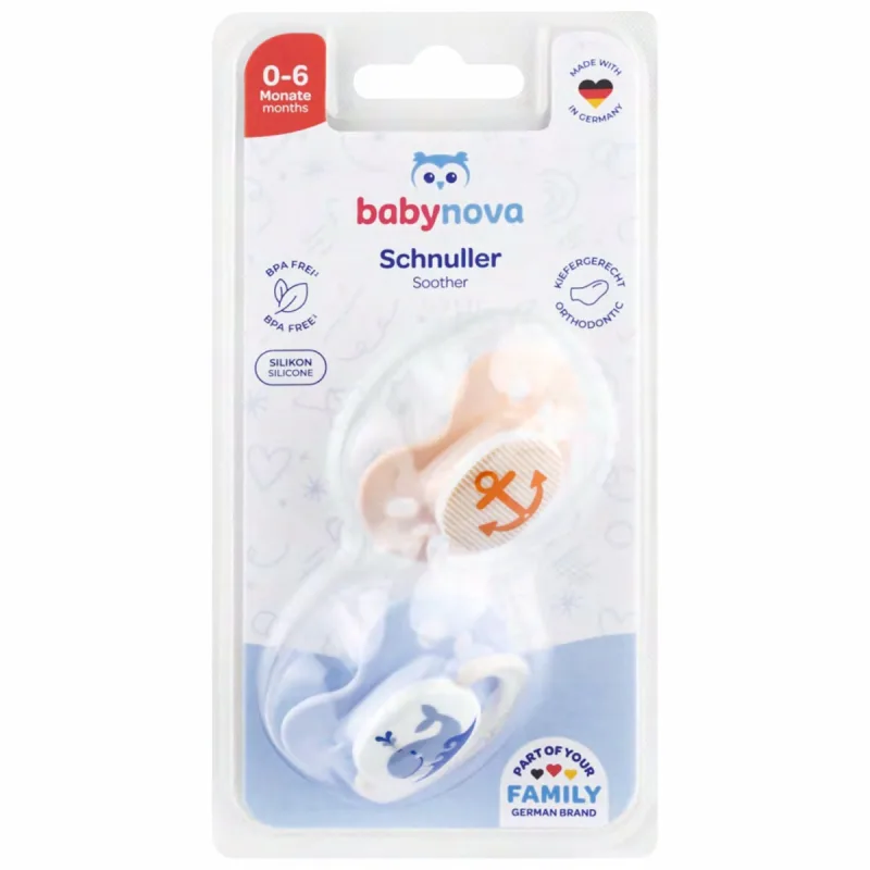 Suzeta din silicon ortodontica pentru 0-6 luni+, 1 bucata, Baby Nova — preț și oferte