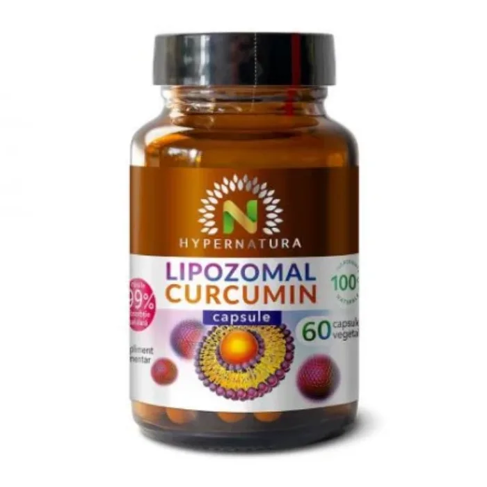 Lipozomal Curcumin 95%, 60 capsule vegetale, Hypernatura — preț și oferte