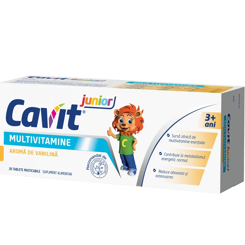 Cavit Junior vanilie, 20 tablete, Biofarm — preț și oferte