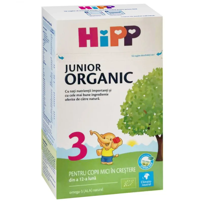 Lapte praf de crestere Organic 3, 500g, HiPP — preț și oferte
