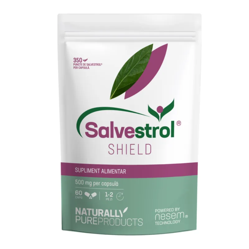 Salvestrol Shield, 500 mg, 60 capsule, Naturally Pure — preț și oferte