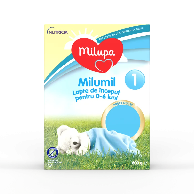 Lapte pentru inceput 0-6 luni Milumil 1, 600g, Milupa — preț și oferte