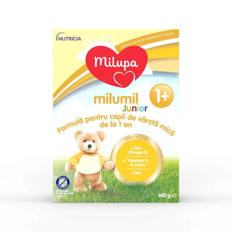 Lapte pentru copii de varsta mica de la 1 an Milumil Junior 1+, 600g, Milupa — preț și oferte