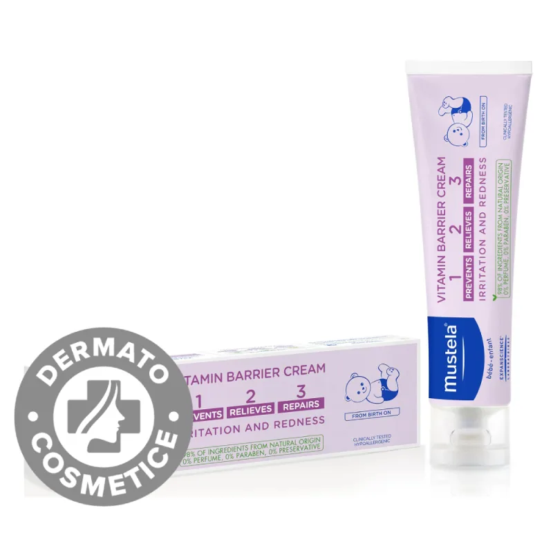 Crema impotriva iritatiei de scutec 1-2-3 Vitamin Barrier, 100ml, Mustela — preț și oferte