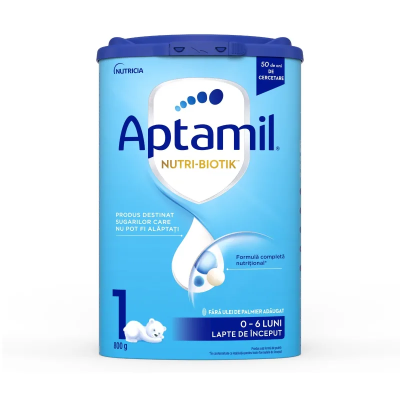 Lapte de inceput 0-6 luni NUTRI-BIOTIK 1, 800g, Aptamil Aptamil Junior — preț și oferte