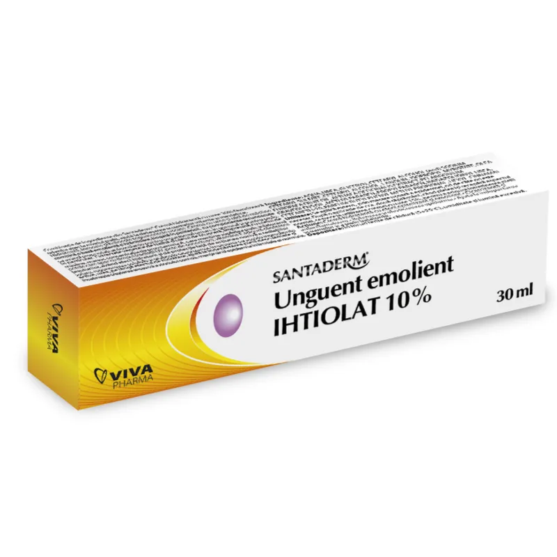 Unguent emolient Ihtiolat 10% Santaderm, 30 ml, Vitalia Vitalia Pharma — preț și oferte