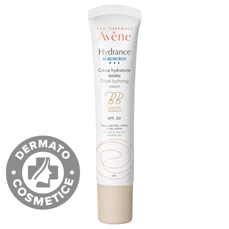 Crema pentru ten uscat BB cu SPF 30 Hydrance Riche, 40ml, Avene — preț și oferte